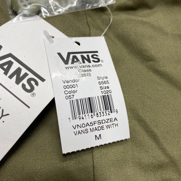 💖MEGA SALE💖VANS Made With Liberty Jacket Green Women Casual Coat VN0A5FSDZEA - Picture 5 of 7